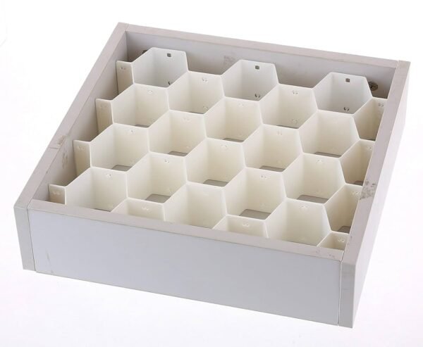 Honeycomb Underwear & Socks Drawer Organizer | Adjustable Plastic Closet Divider | Innerwear Storage | White | Made in India
