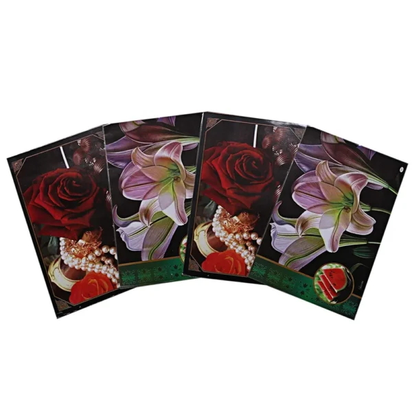 6-Piece Reversible Dining Table Placemat Set | Multicolour PVC | Rectangular | Wedding & Special Occasion Table Decor