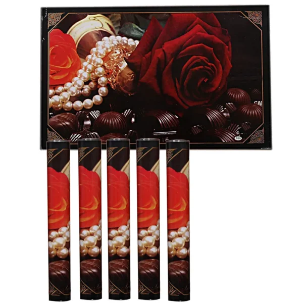 6-Piece Reversible Dining Table Placemat Set | Multicolour PVC | Rectangular | Wedding & Special Occasion Table Decor