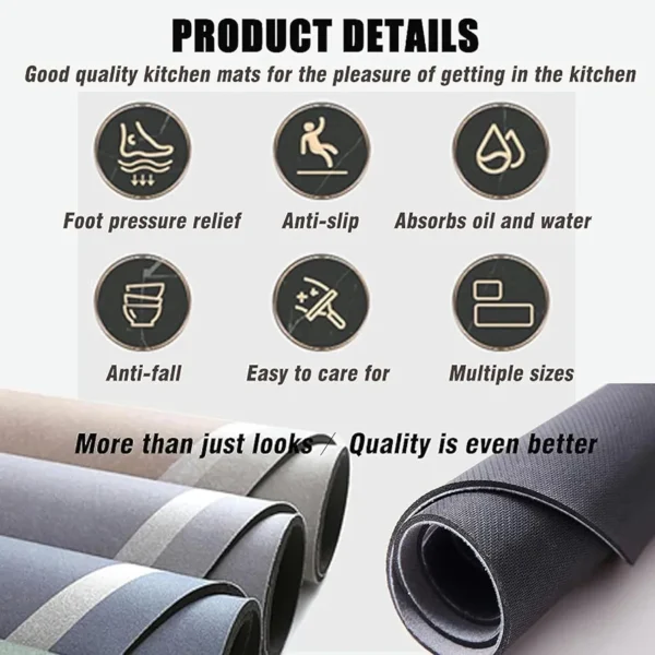 Anti-Slip Vintage Pattern Floor Mats | Multi-Purpose Kitchen & Comfort Standing Runner Rugs | Premium Rubber Galicha for Kitchen, Office, Sink & Laundry (120x40 cm & 60x40 cm)