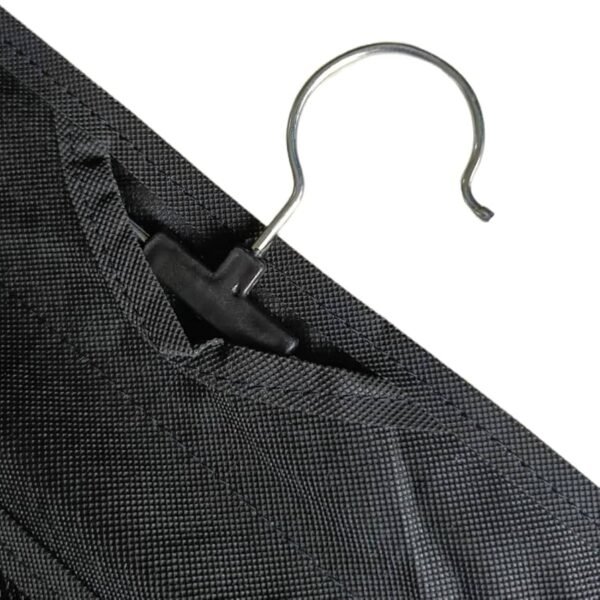 30-Pocket Double-Sided Hanging Closet Organizer | Underwear, Bra & Socks Storage | Wall-Mount Wardrobe Organizer | Black (Pack of 1)