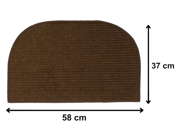 Anti-Slip 2 Pieces Microfiber Door Mat | Soft & Durable Handmade Mats with Rubber Backing (14"x23", Grey & Brown)
