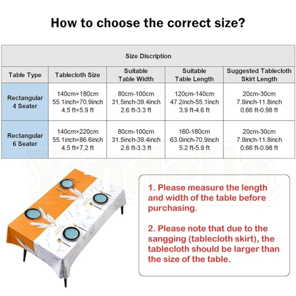 PVC Dining Tablecloth Cover – Waterproof, Oil-Resistant Rectangular Table Cloth with Clear Floral Print for 6–8 Seaters (140×220 cm, Stone Grey)