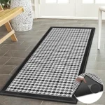 Black Rectangular Kitchen Mat ? 1'4" x 1'11", Rubber Back, Indoor Non-Slip