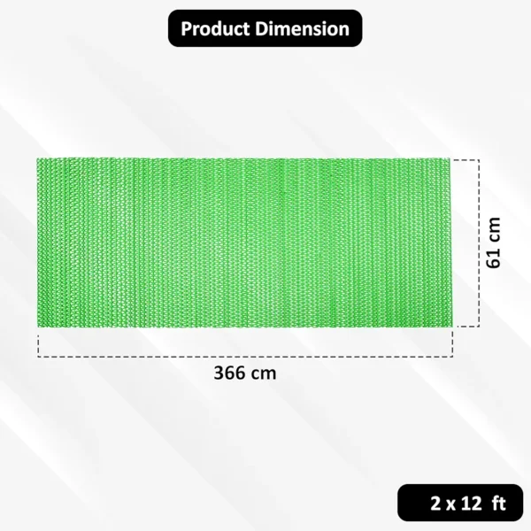 2x12 Ft Rubber Mat | Waterproof Anti-Slip Entrance & Bathroom Mat with Drainage Holes | Doormat for Home, Office, Kitchen & Pool | Green