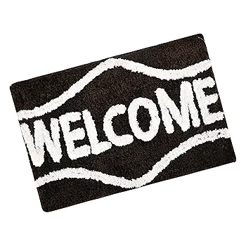 Pack of 6 Rectangle Super Soft Door Mats for Home & Living Room | 16x24 Inches ? Black & Coffee