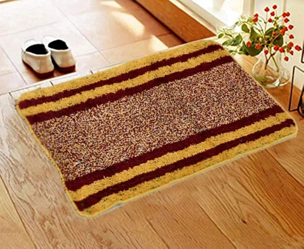6-Piece Multicolor Cotton Door Mat Set – Handmade, Standard Size 58x40x1 cm