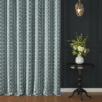 Door Curtains 7 Feet Long 1 Piece - Grey White