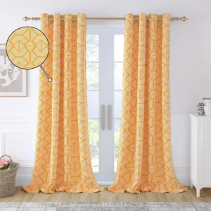 Door Curtains 7 Feet Long 1 Piece - Orange