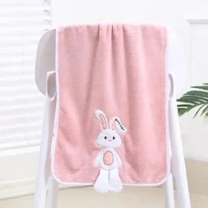 Microfiber 400 GSM Kids Bath Towel – 60x120 cm (Peach)