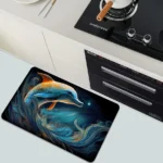 3D Bathroom Mat – Non-Slip Water Absorbent Rubber Shower Rug with High Pile, Easy Care Floor Mat for Bathroom, Kitchen & Home Decor - dolphin