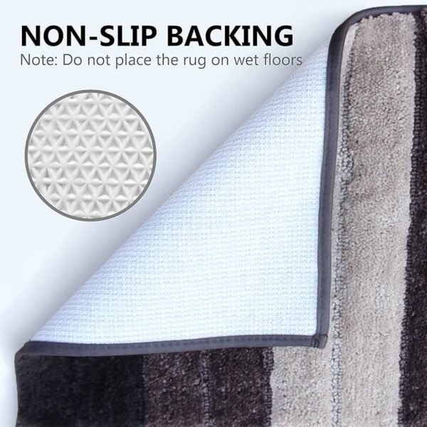 2500 GSM Microfiber Anti-Skid Water Absorbent Quick Dry Luxury Bath Mat – Machine Washable, High Pile Tufted Rug for Bathroom, Kitchen & Entrance