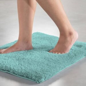 Microfiber Bath Mat (40x60 cm) – Super Soft, Non-Slip, Washable Floor Mat for Bathroom, Kitchen, Bedroom & Home (Pack of 1, Rectangular)