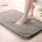 Microfiber Bath Mat (40x60 cm) – Super Soft, Non-Slip, Washable Floor Mat for Bathroom, Kitchen, Bedroom & Home (Pack of 1, Rectangular) - Cocoa